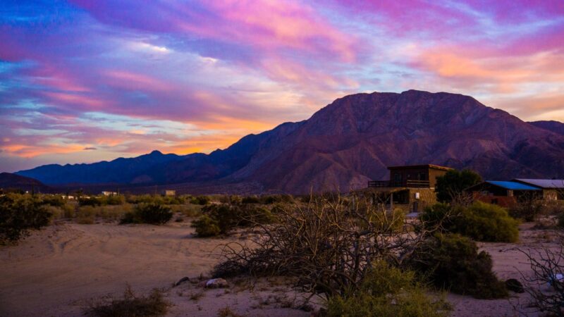 Beach and coastline in Bahía de los Ángeles, Baja Mexico