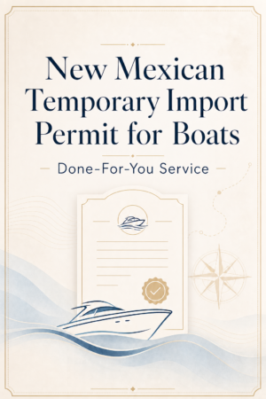 New Mexican Temporary Import Permit for Boats done-for-you service graphic