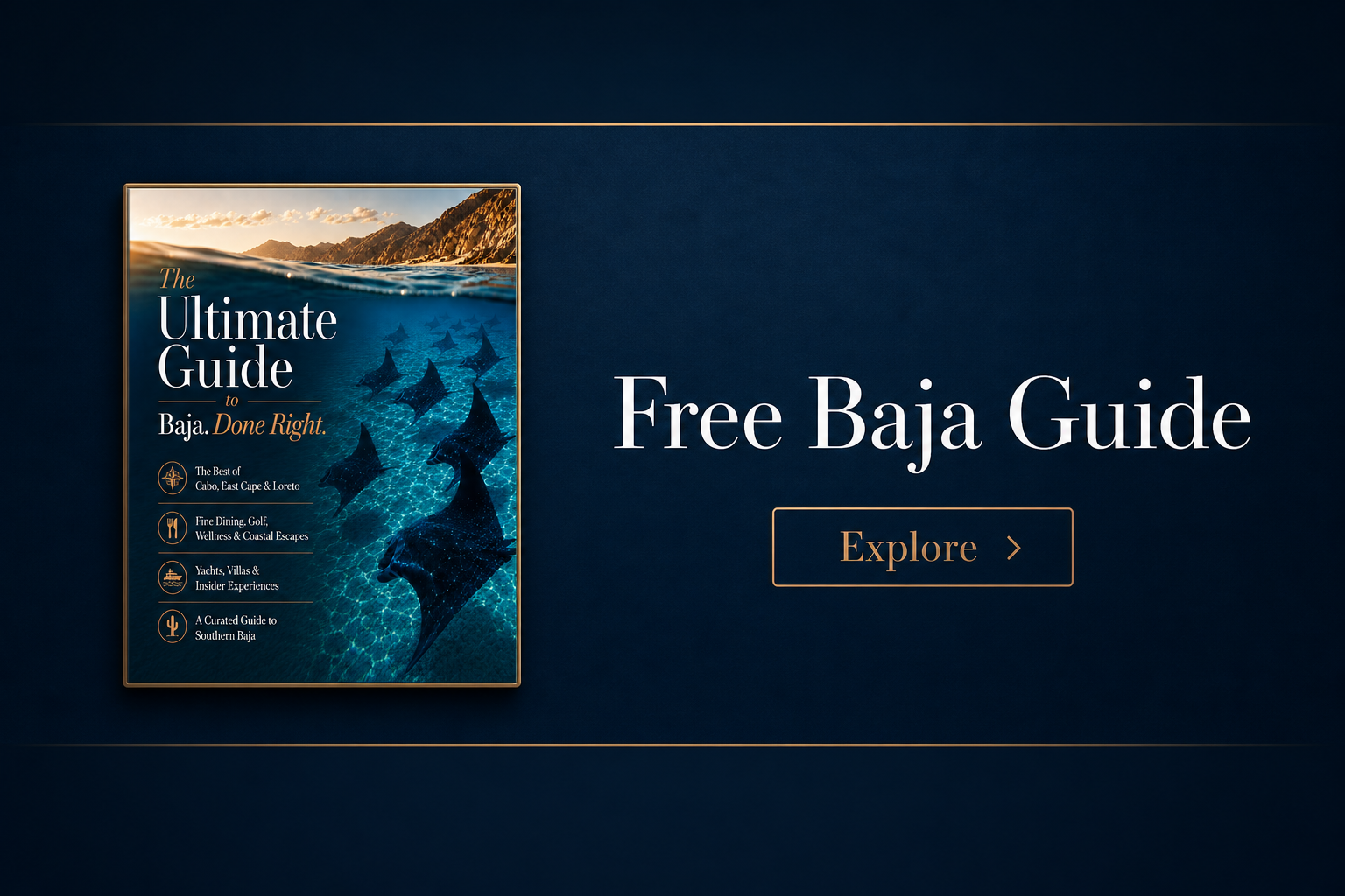 Free Baja Guide rectangle dark banner