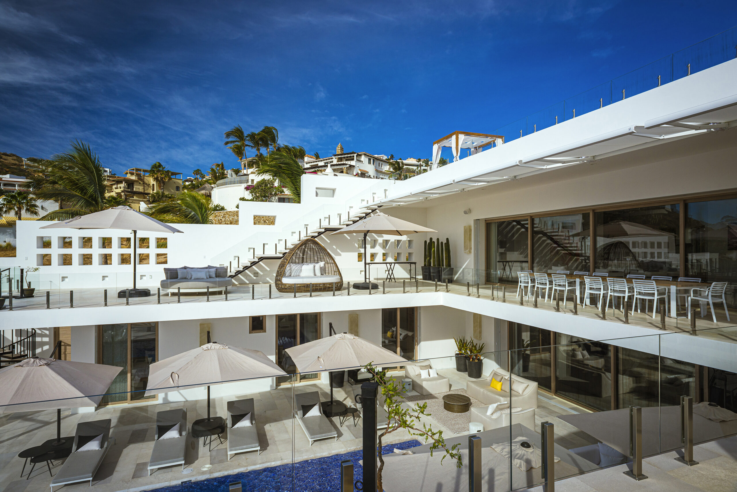 Casa Aqua Blanca terrace views of villa in Punta Bella, Family Friendly Los Cabos