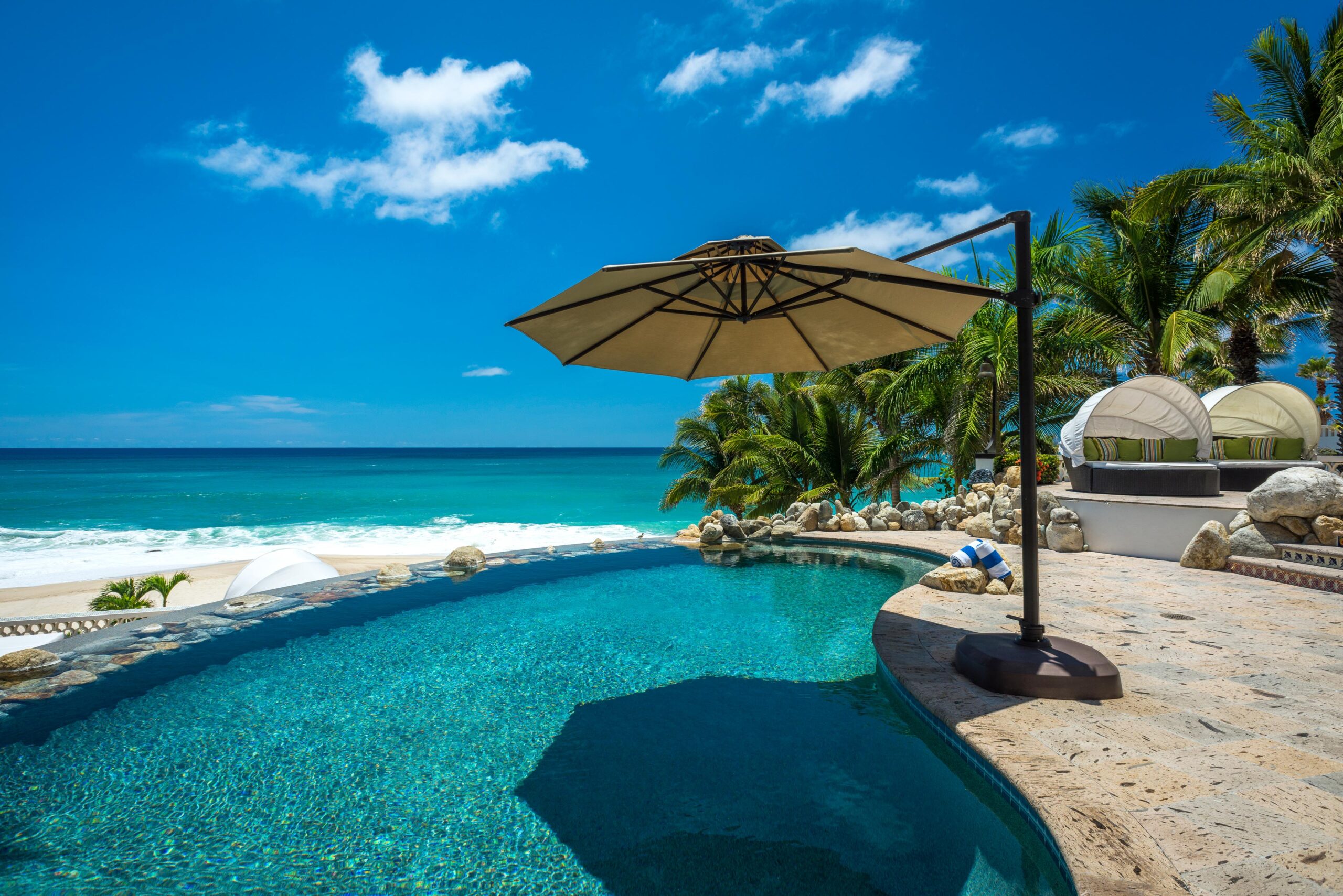 Casa Edwards pool and beach view in Palmilla, Beachfront Los Cabos
