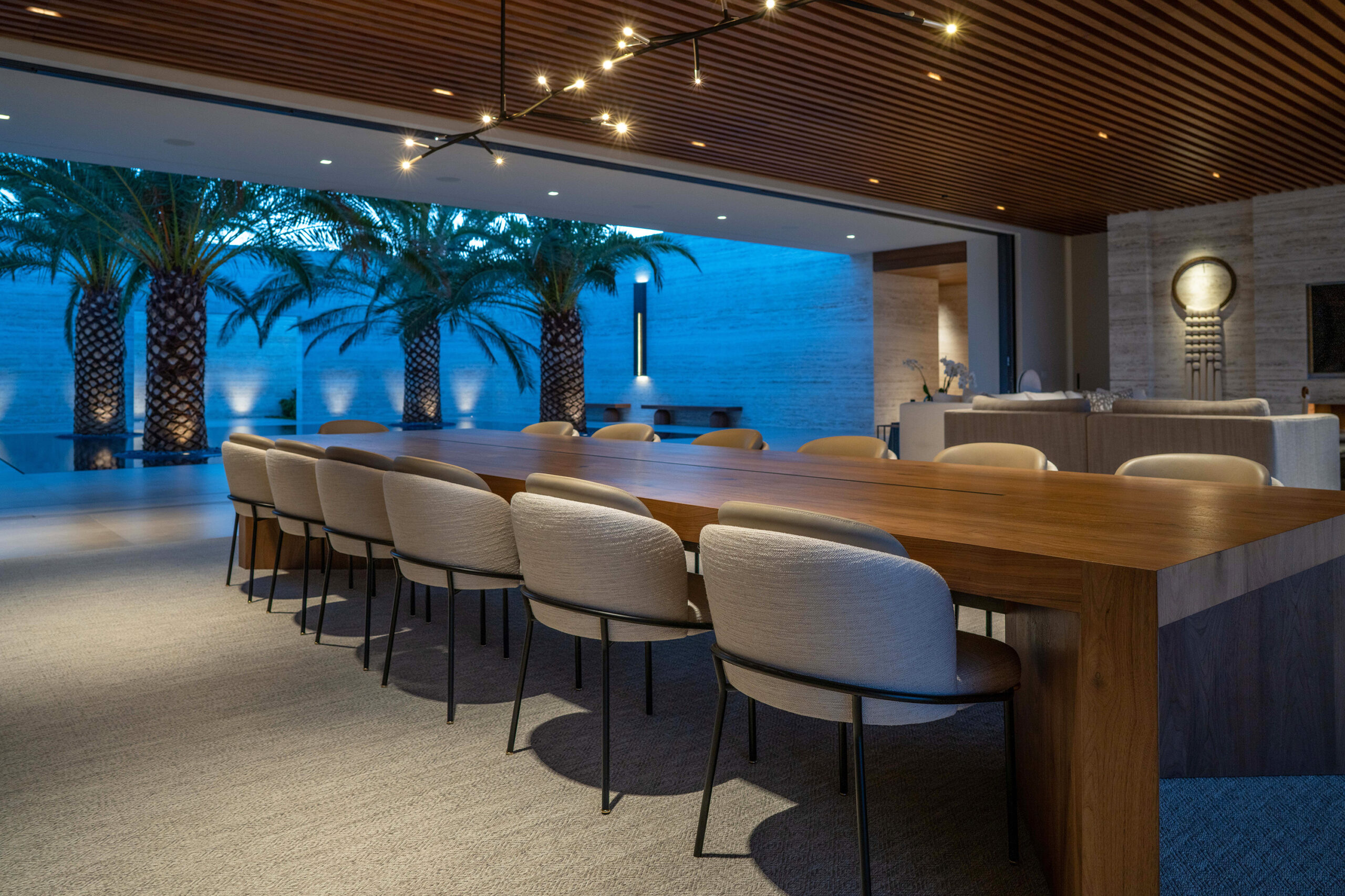 Casa Elije dining area seating 14 in Palmilla Los Cabos