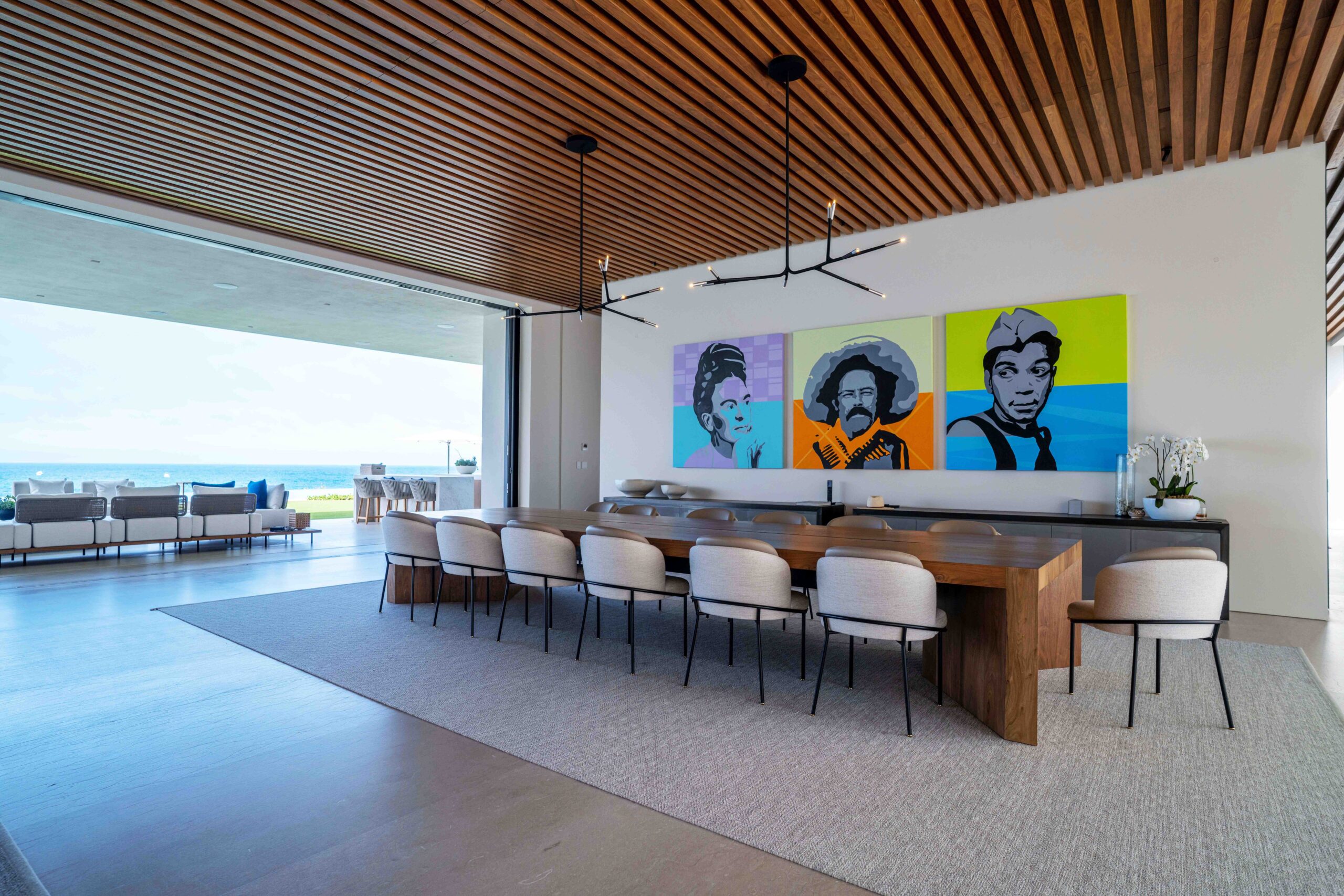 Casa Elije dining area seating 14 in Palmilla Los Cabos