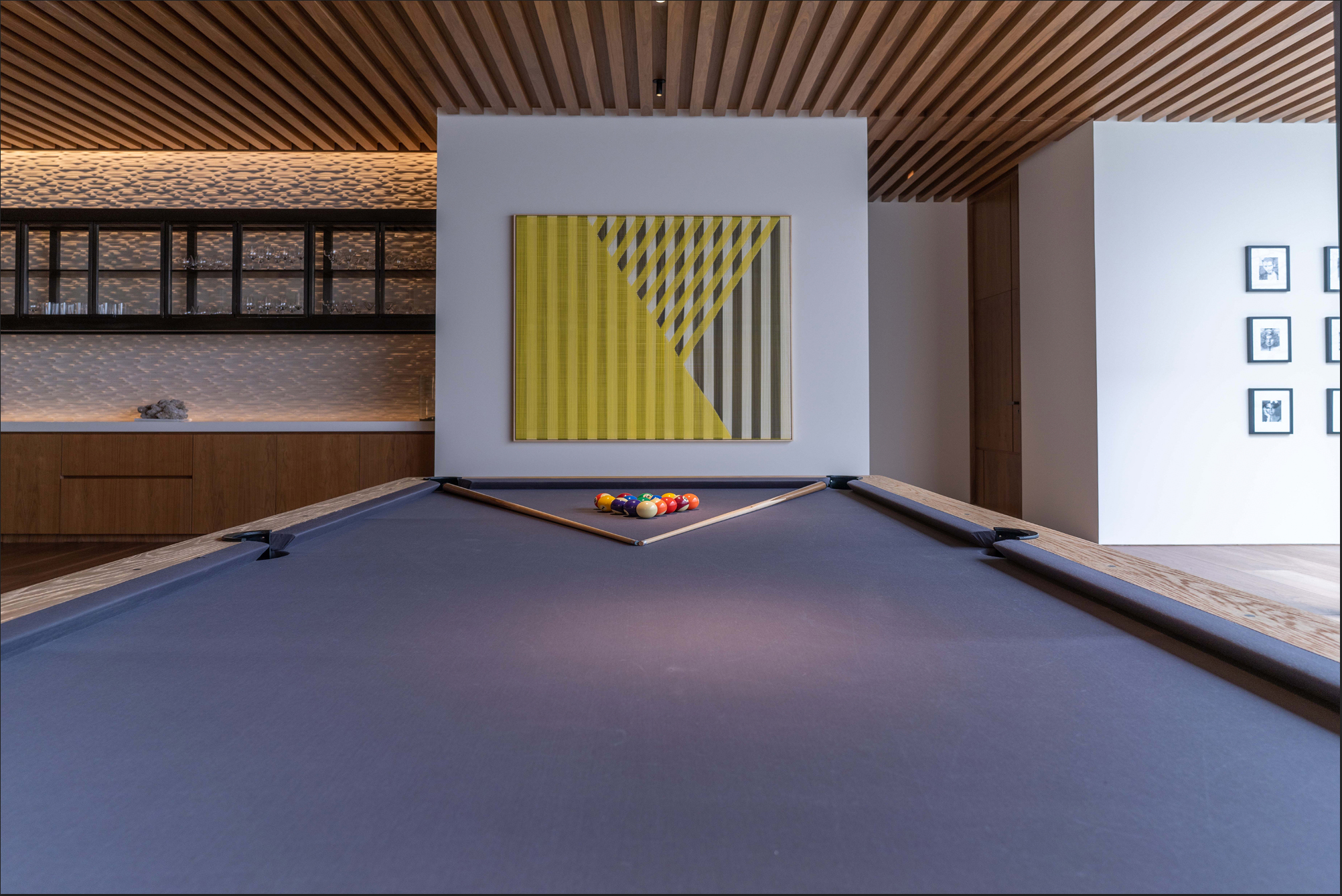 Casa Elije pool table in entertainment area in Palmilla Los Cabos