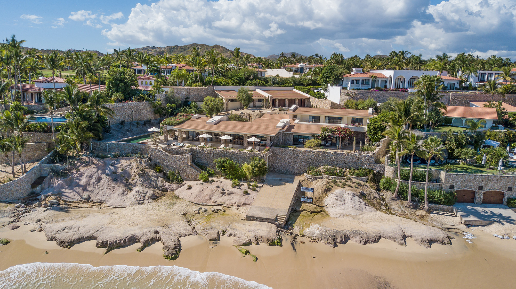 Casa Manana bird's eye view of villa in Palmilla, Beachfront Los Cabos