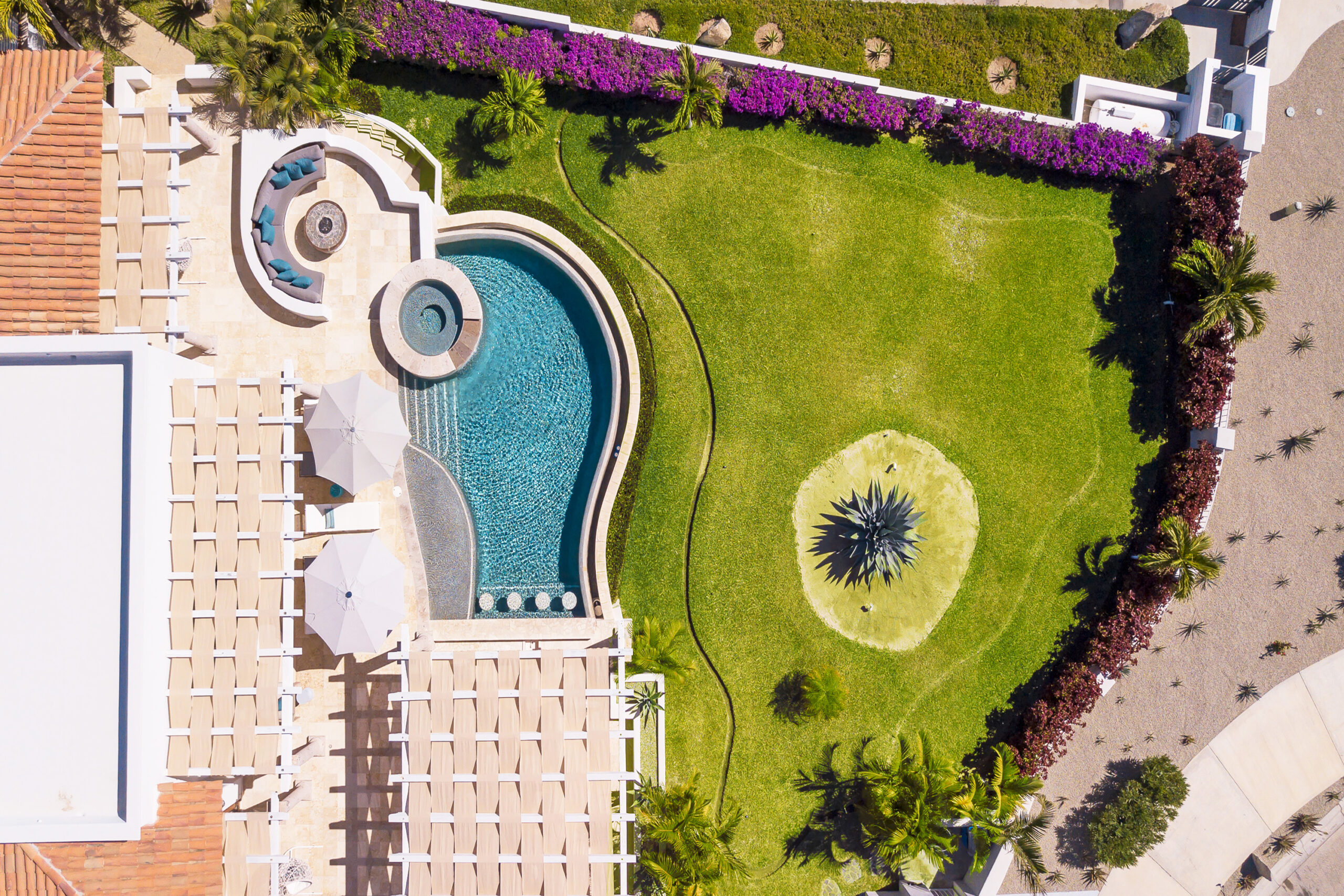 Casa Micana aerial view of villa in Puerto Los Cabos, Golf Nearby Los Cabos