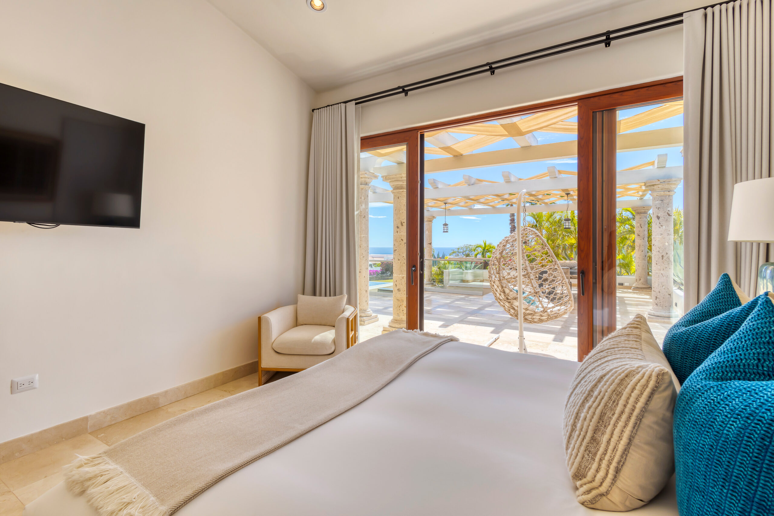 Casa Micana bedroom suite with patio access in Puerto Los Cabos, Golf Nearby Los Cabos