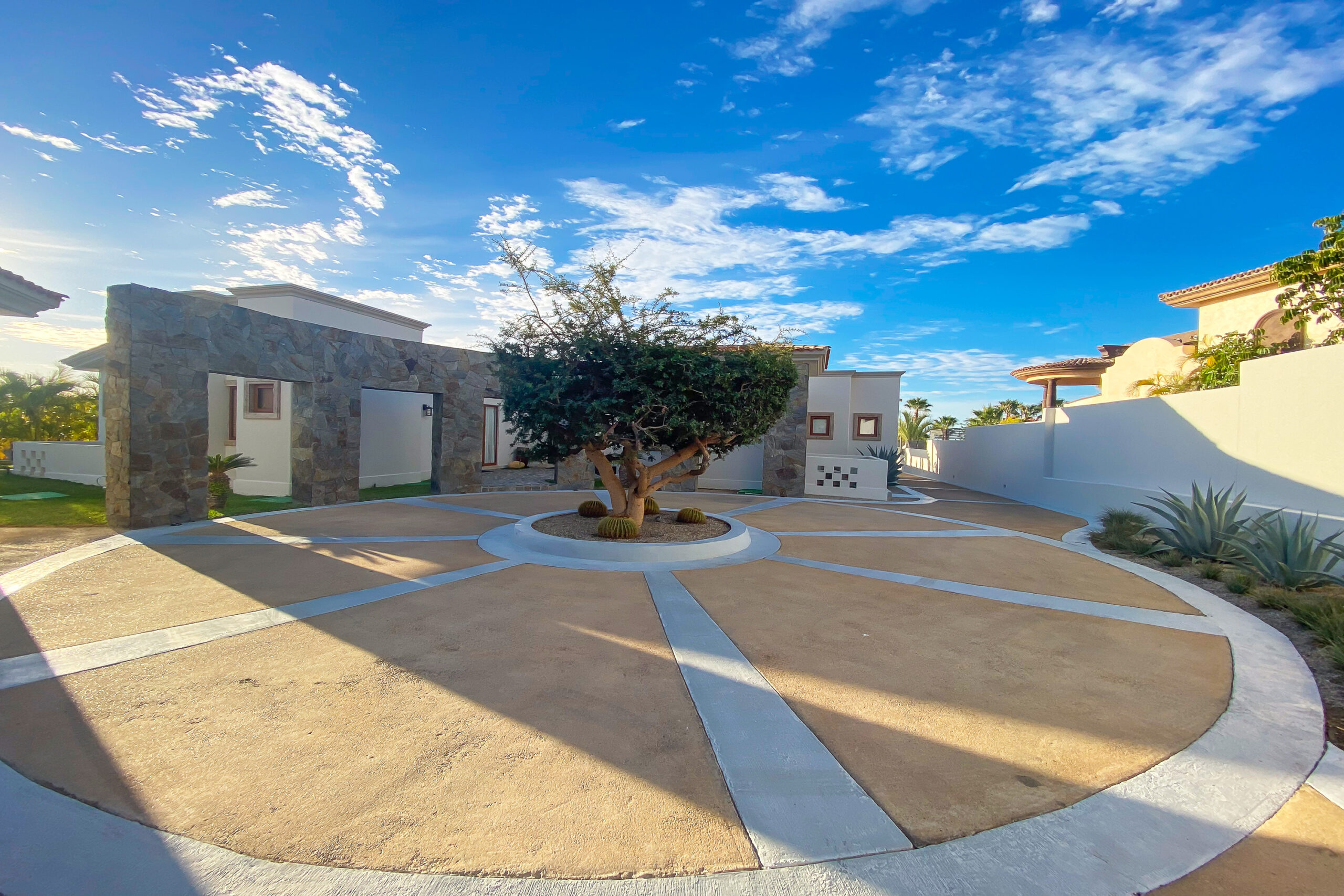 Casa Micana courtyard entrance in Puerto Los Cabos, Golf Nearby Los Cabos
