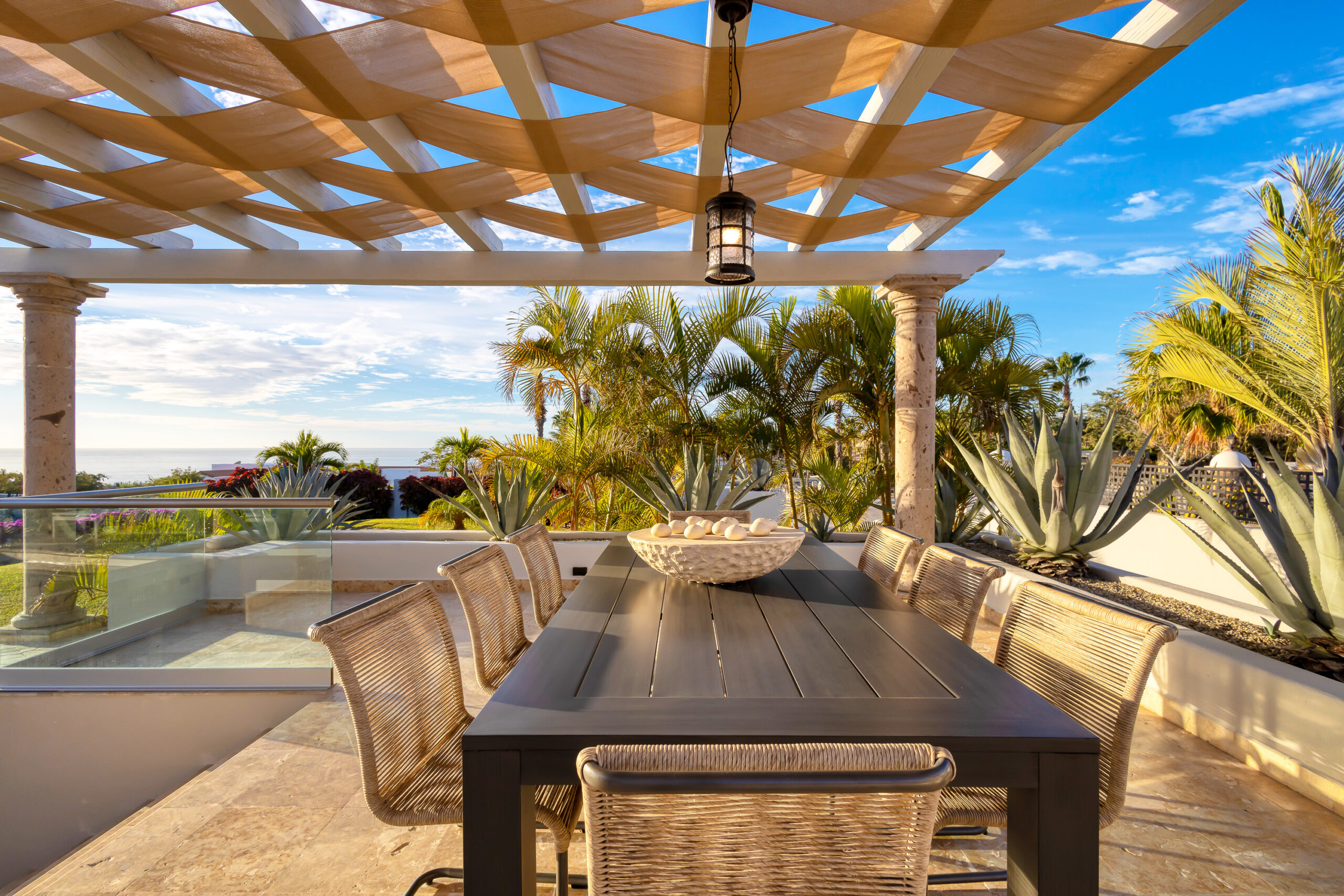 Casa Micana outdoor dining in Puerto Los Cabos, Golf Nearby Los Cabos