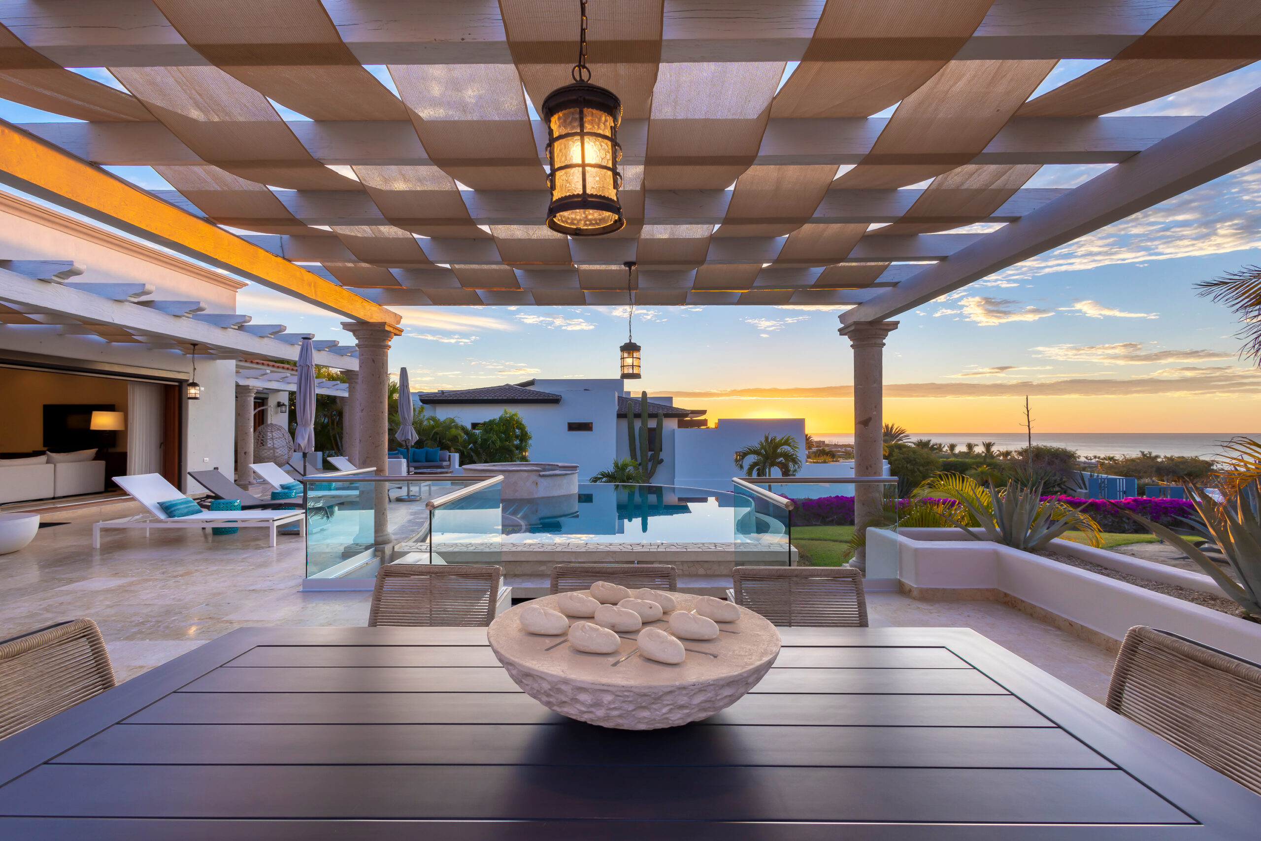 Casa Micana outdoor dining in Puerto Los Cabos, Golf Nearby Los Cabos