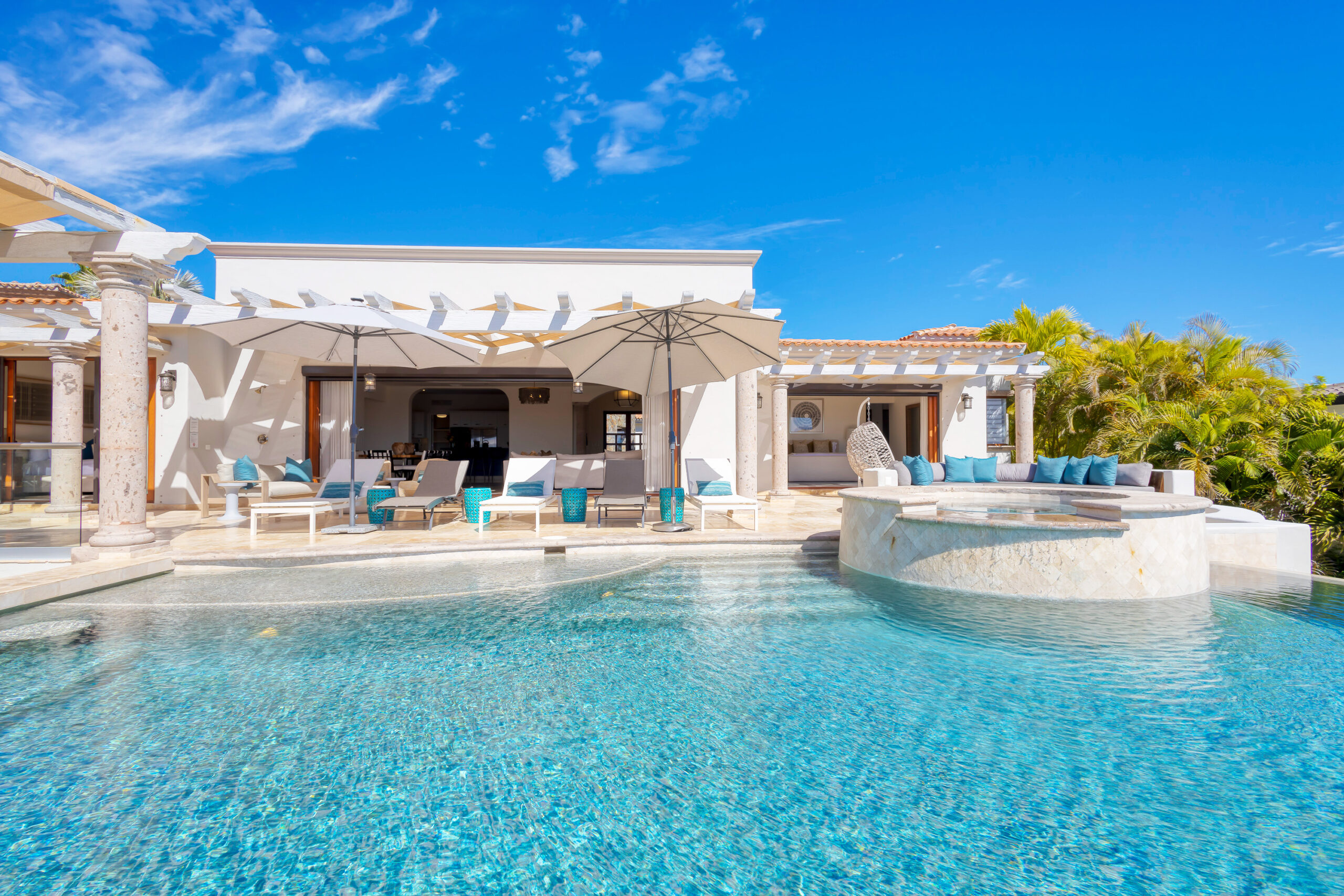 Casa Micana poolside view of villa in Puerto Los Cabos, Golf Nearby Los Cabos
