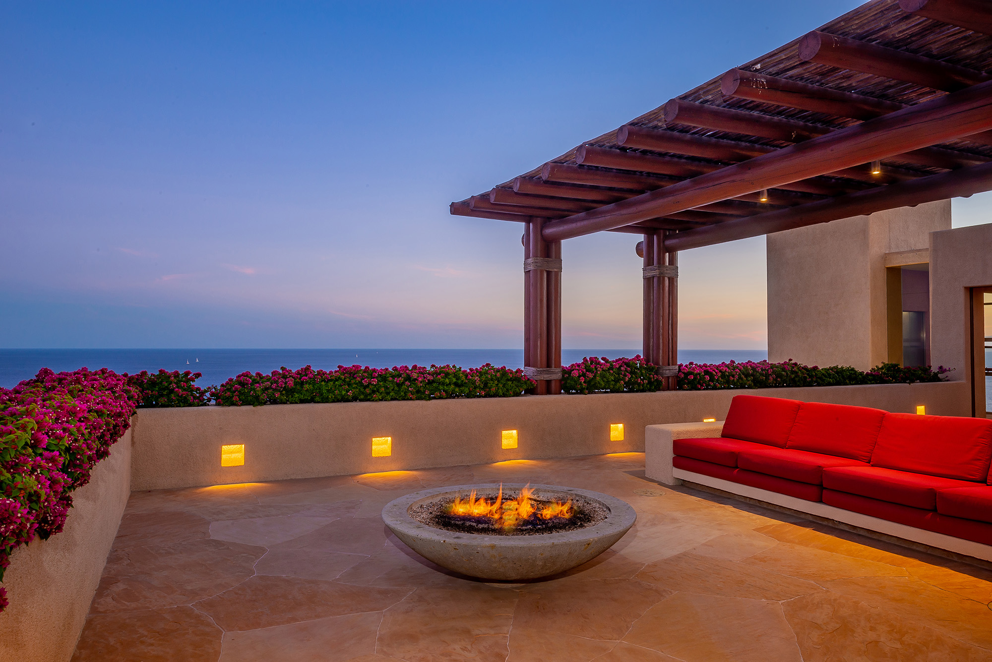Villa Bellissima luxury villa exterior in Pedregal Pacific, Oceanfront Los Cabos