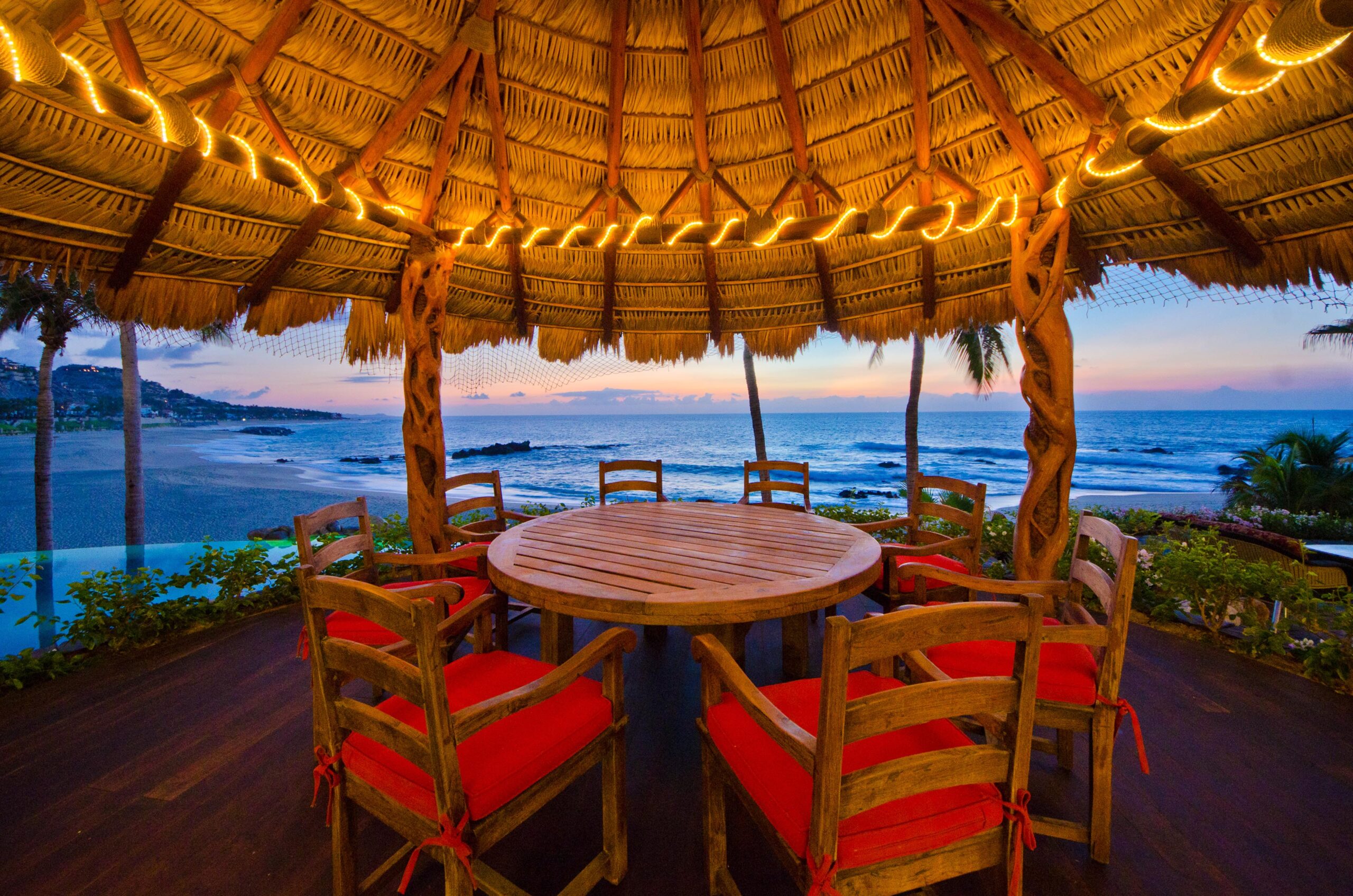 Villa Captiva indoor gathering space in Punta Bella, Beachfront Los Cabos