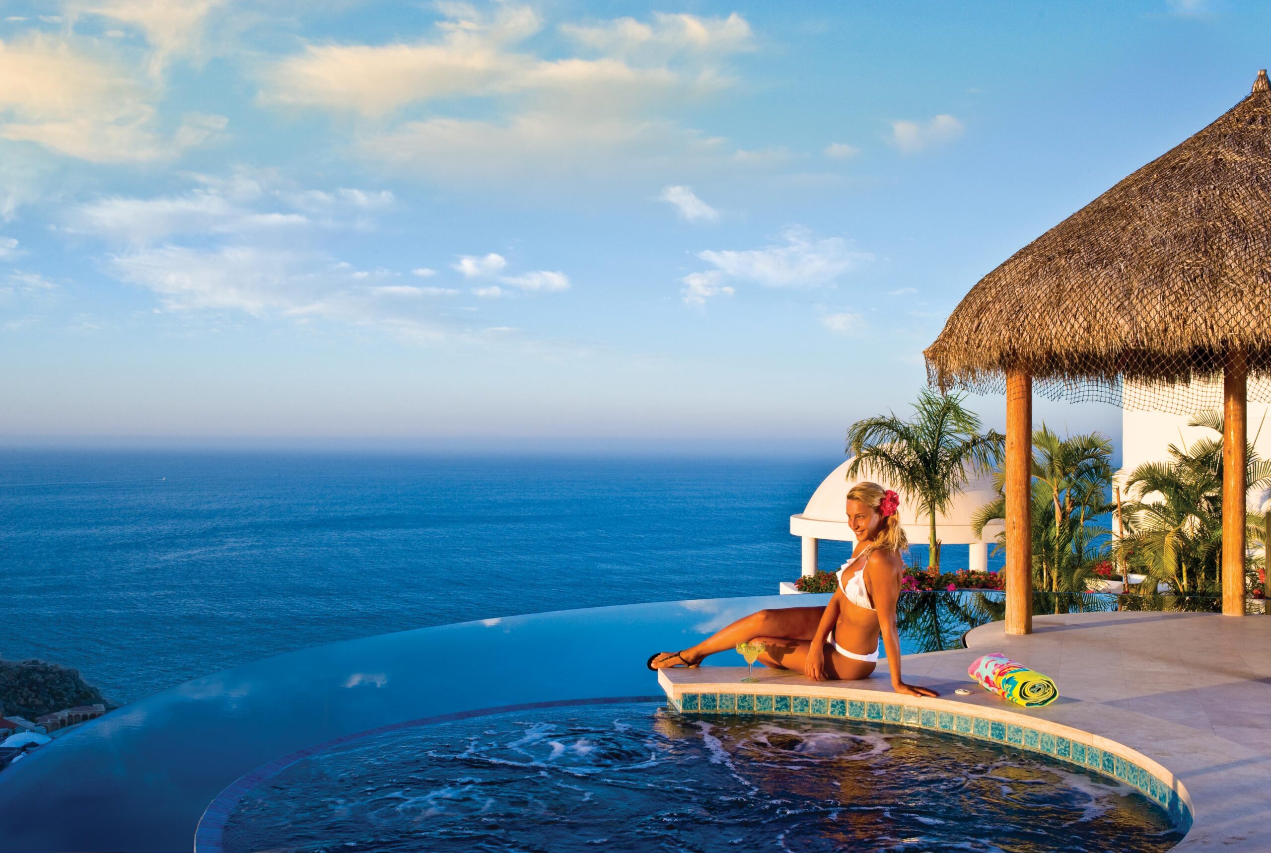 Villa Del Mar pool and jacuzzi view in Pedregal Pacific, Ocean View Los Cabos