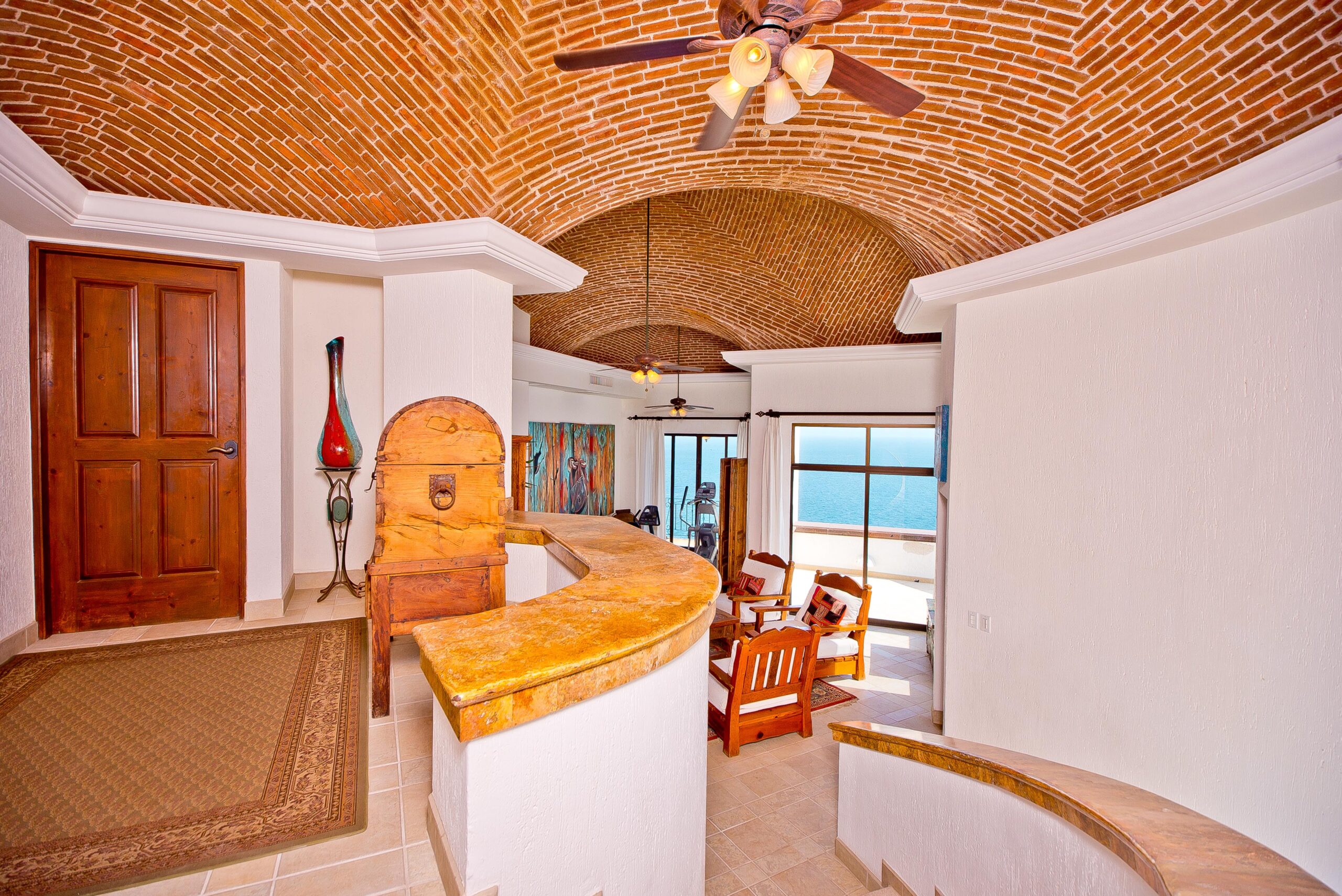 Villa Grande interior entrance in Pedregal Pacific, Oceanfront Los Cabos