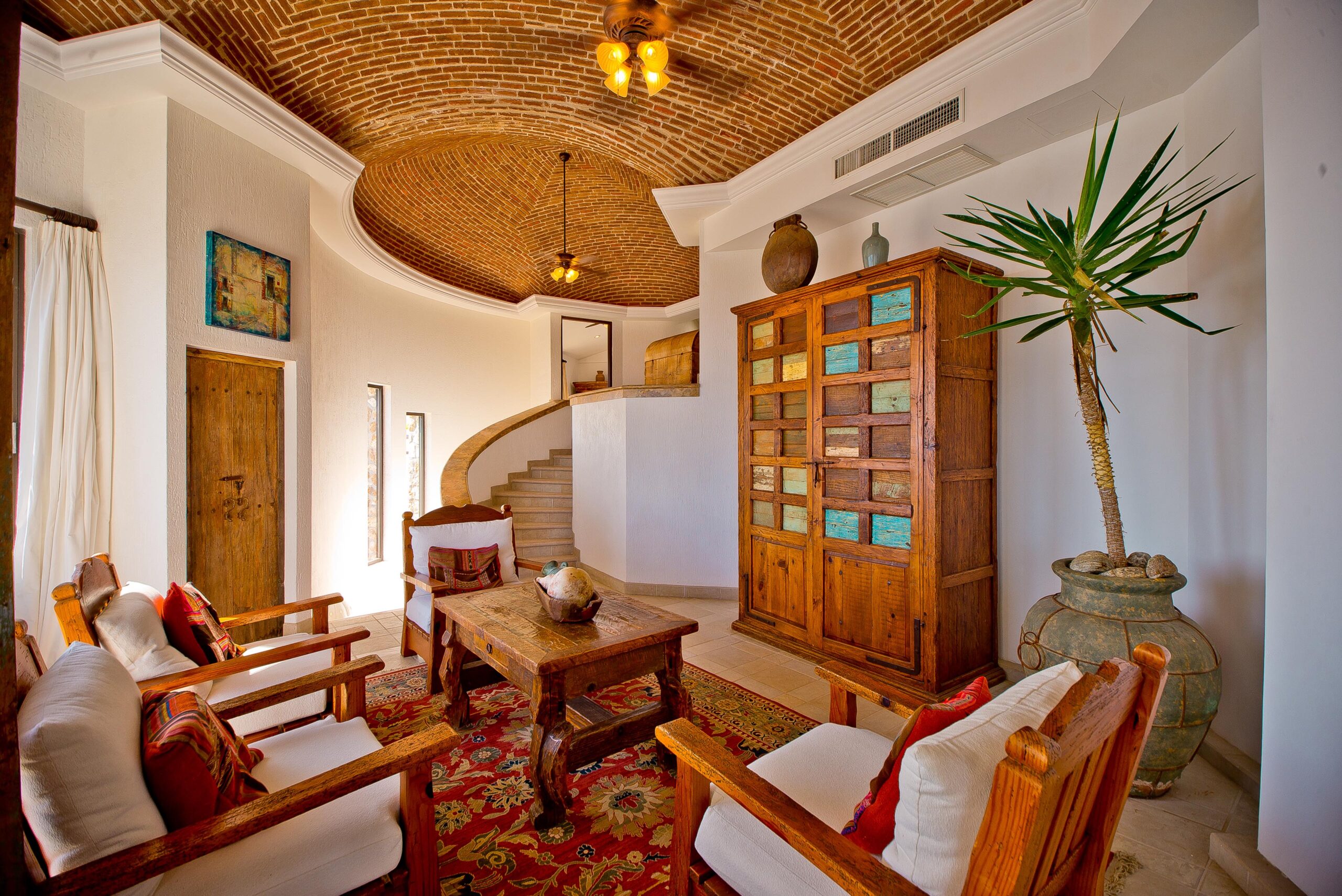 Villa Grande relaxing den in Pedregal Pacific, Oceanfront Los Cabos