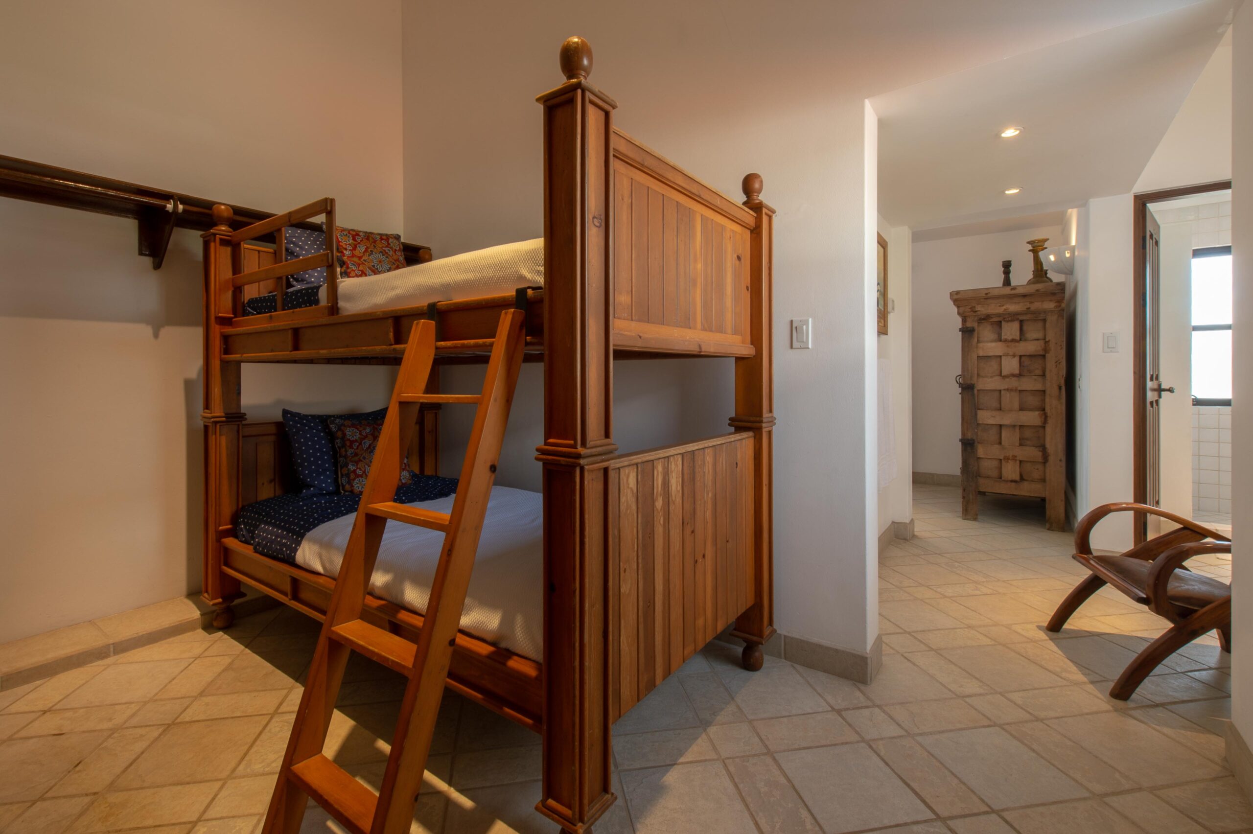 Villa Grande suite with 2 queen beds and a bunk bed in Pedregal Pacific, Oceanfront Los Cabos