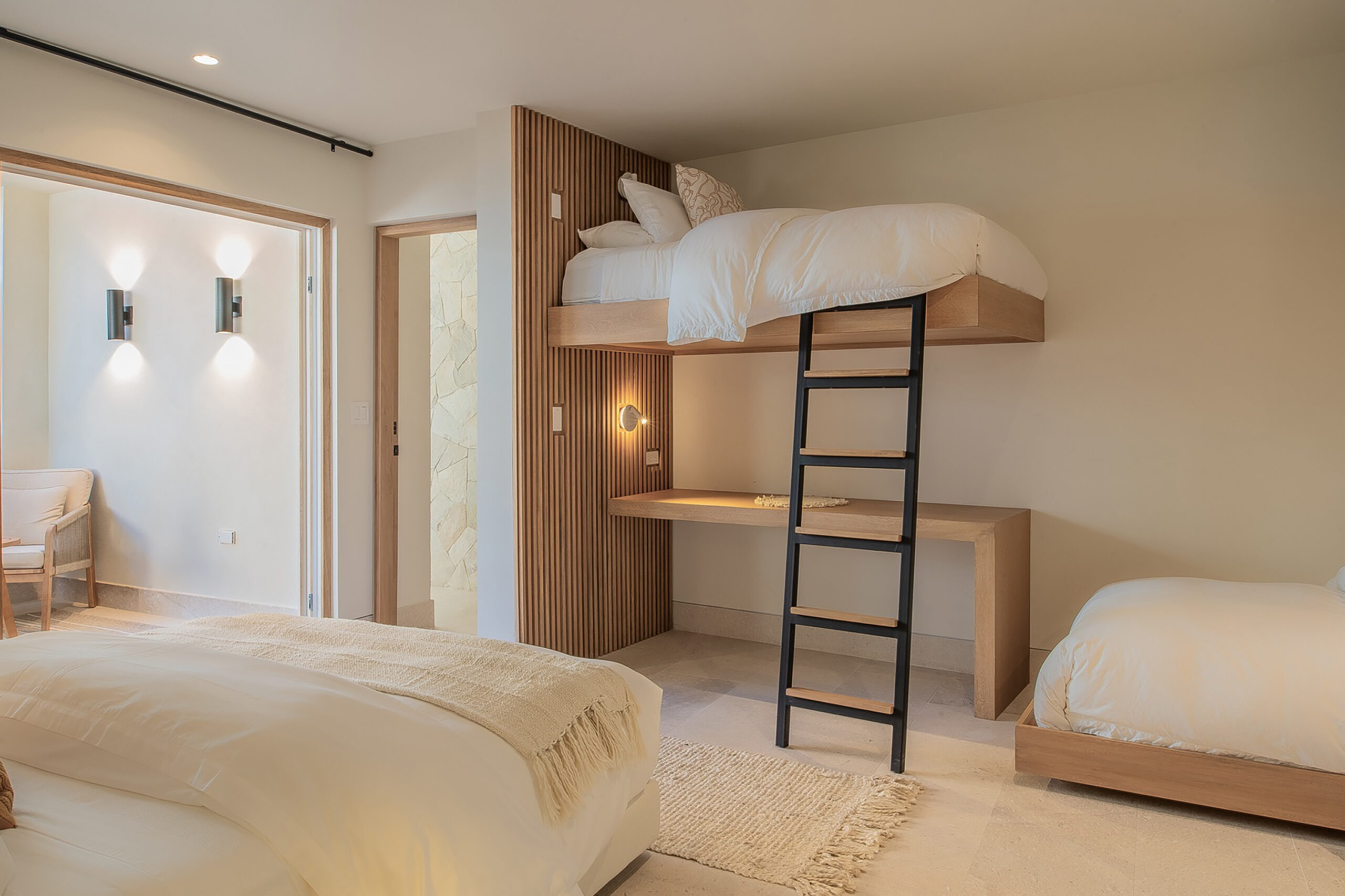 Villa Lazul bedroom suite in Cabo Colorado, Onsite Villa Staff Los Cabos