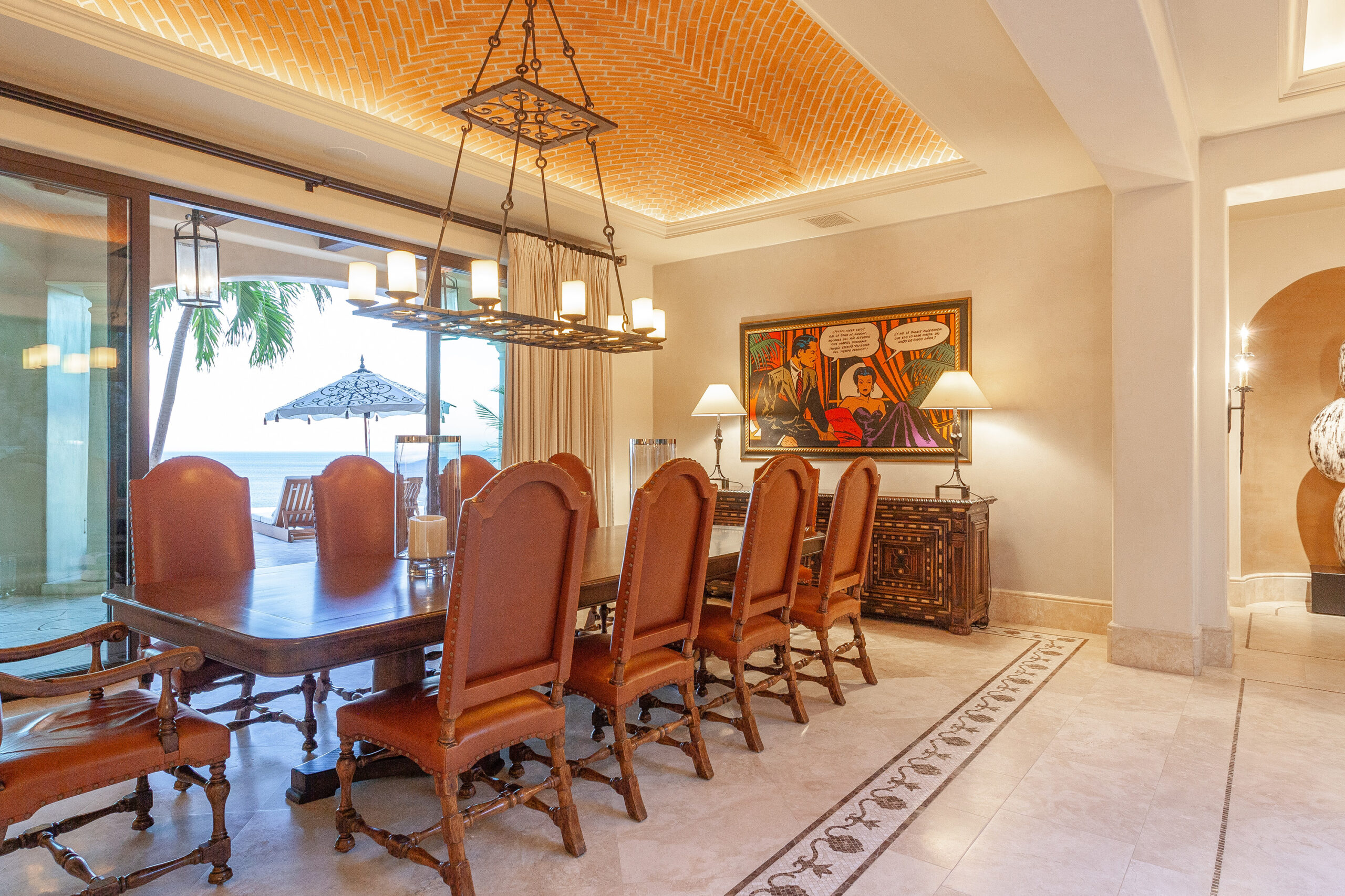 Villa Mar Azul Palmilla dining area seating 8