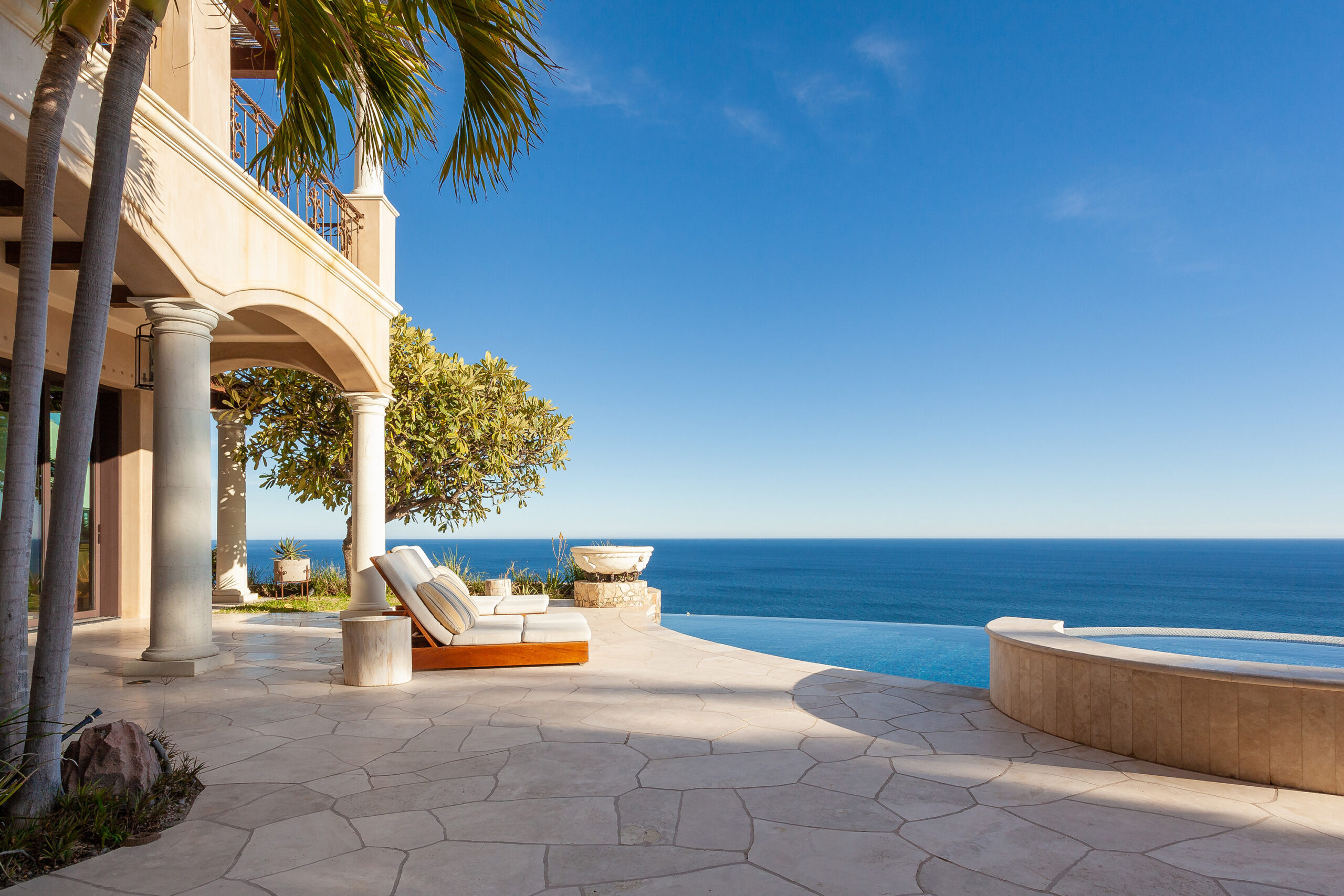 Villa Mar Azul Palmilla sunny patio with an incredible ocean view