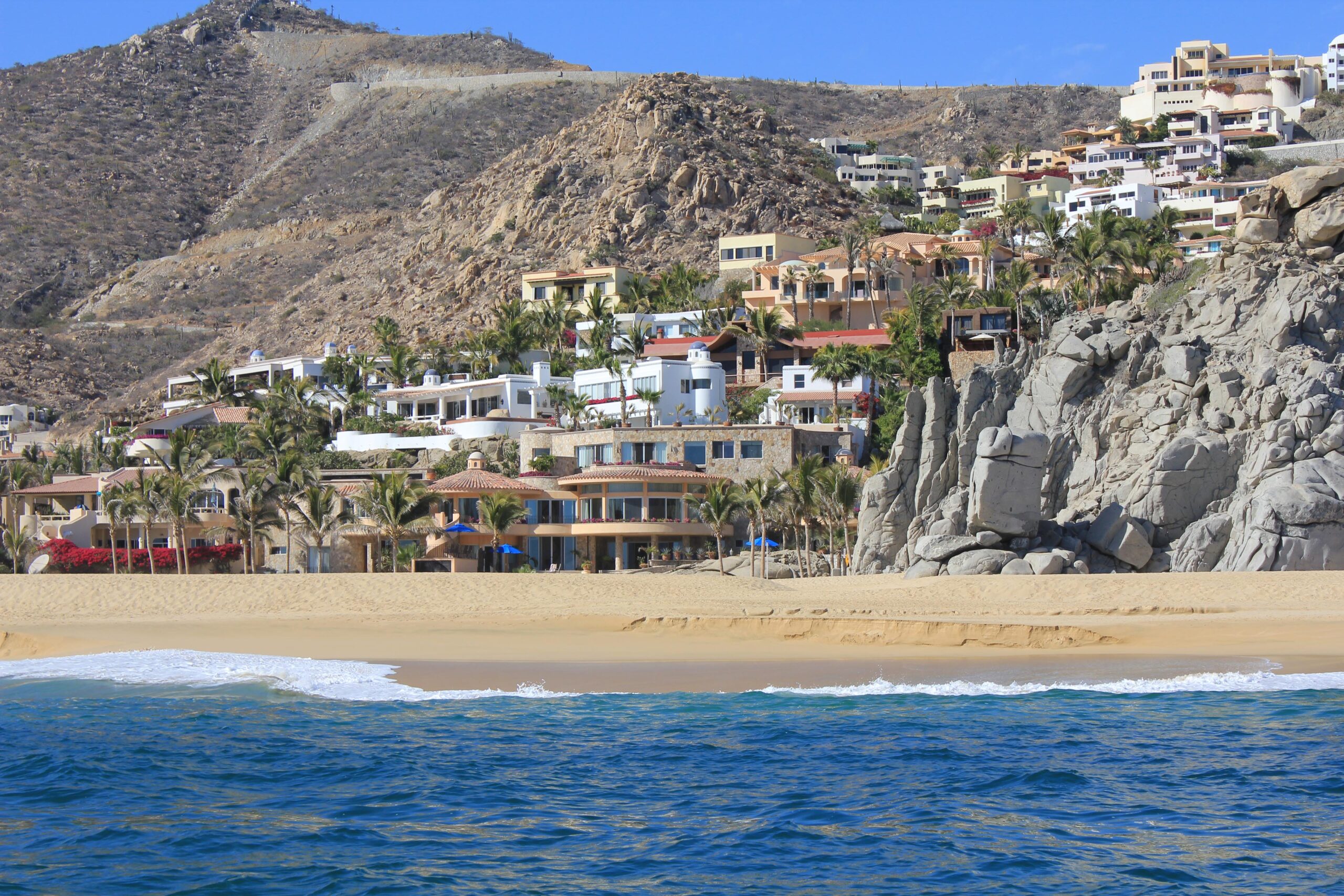 Villa Marcella luxury villa exterior in Pedregal Pacific, Beachfront Los Cabos