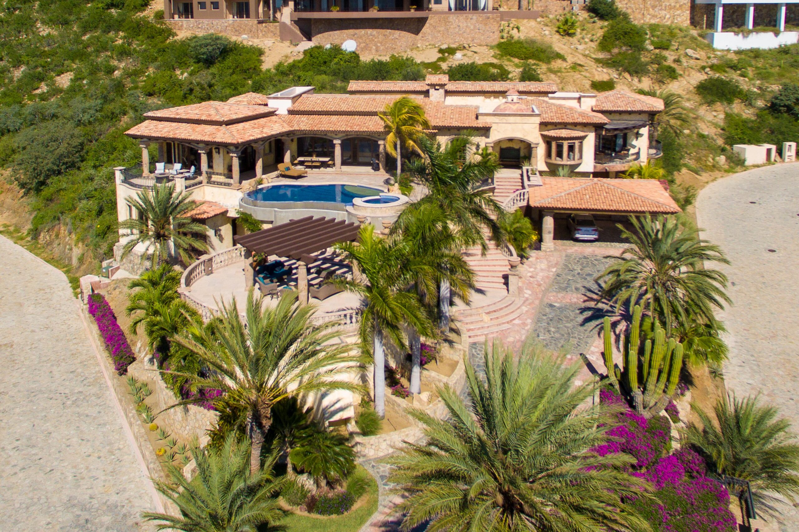 Villa Maria pool terrace in Pedregal Pacific, Ocean View Los Cabos
