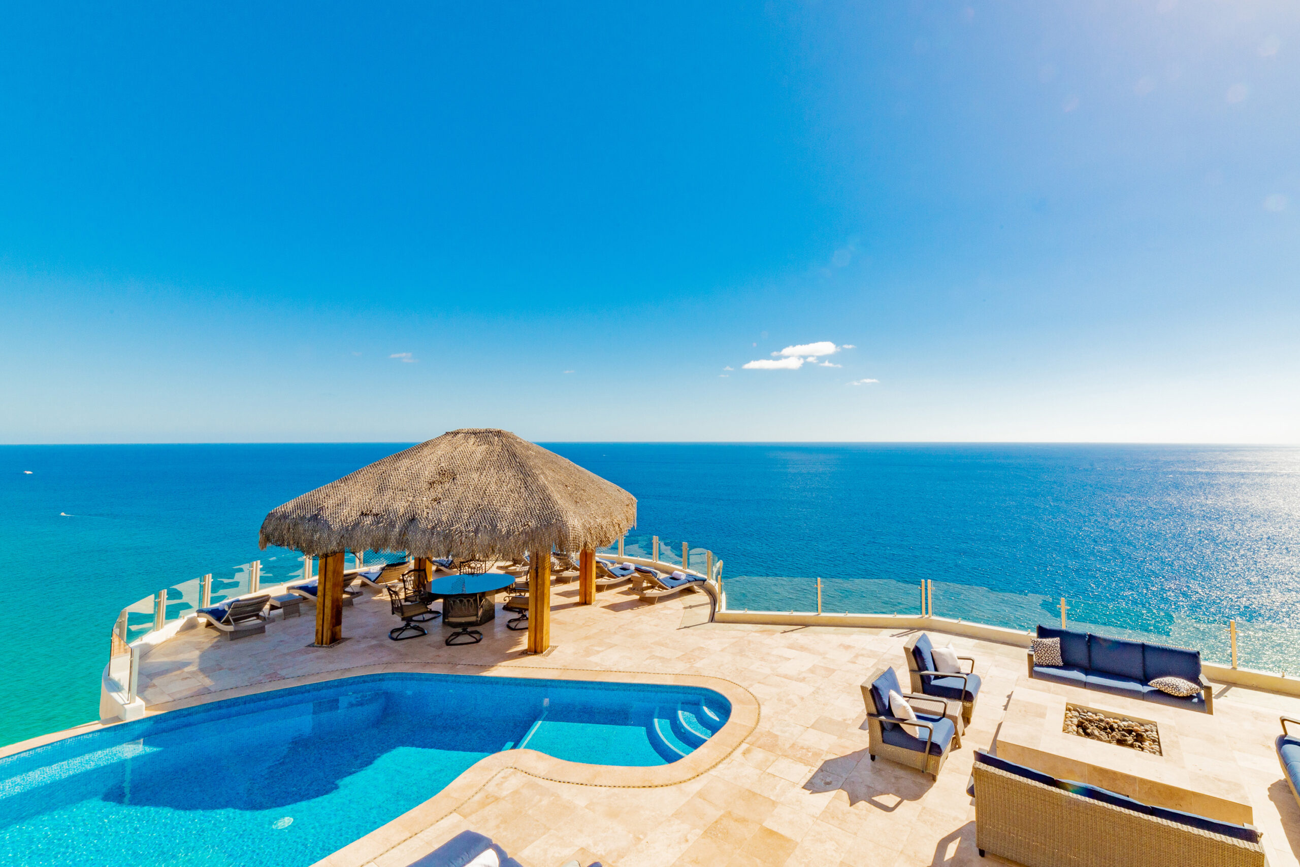 Villa Penasco panoramic views of the Pacific Ocean in Pedregal Pacific, Onsite Villa Staff Los Cabos