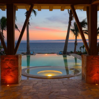 Villa Piedra Blanca luxury villa exterior in Puerto Los Cabos, Beachfront Los Cabos