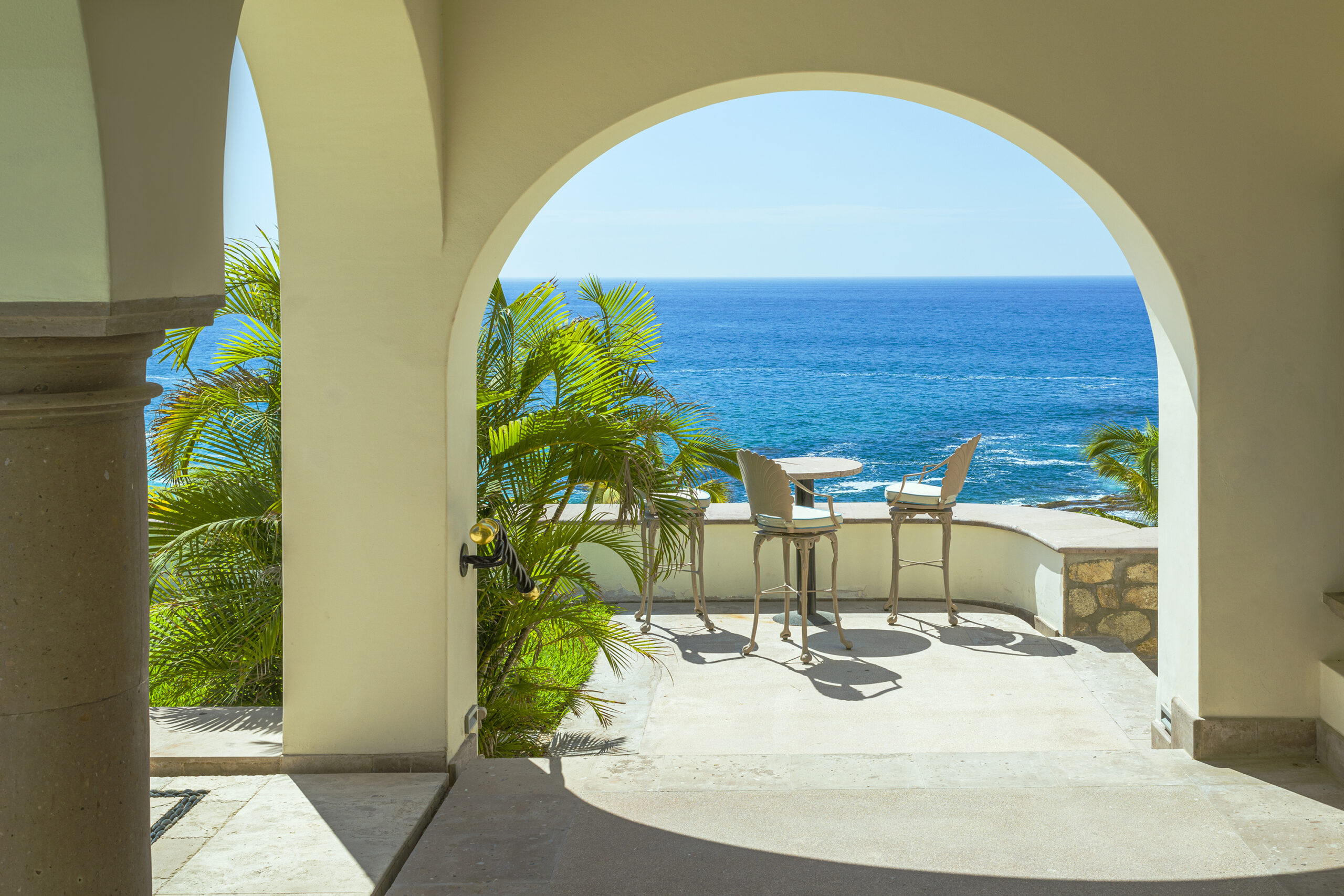 Villa Tortuga ocean view outdoor living area in Punta Bella, Beachfront Los Cabos