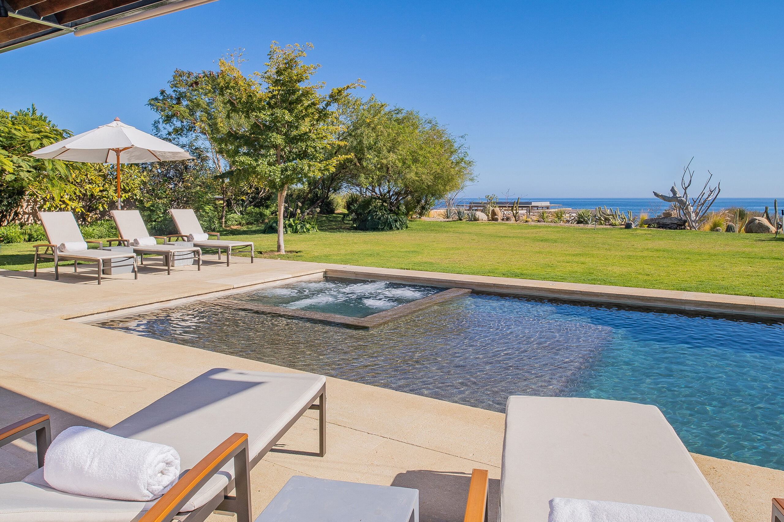 West Enclave 8 poolside with ocean view in Puerto Los Cabos, Family Friendly Los Cabos