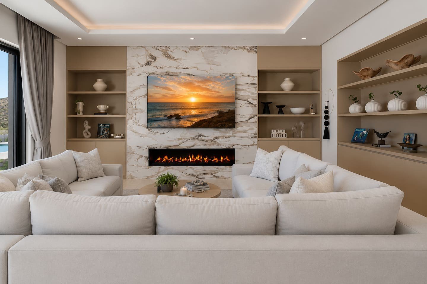 Casa Picasso, Pedregal — Living room and indoor gathering spaces